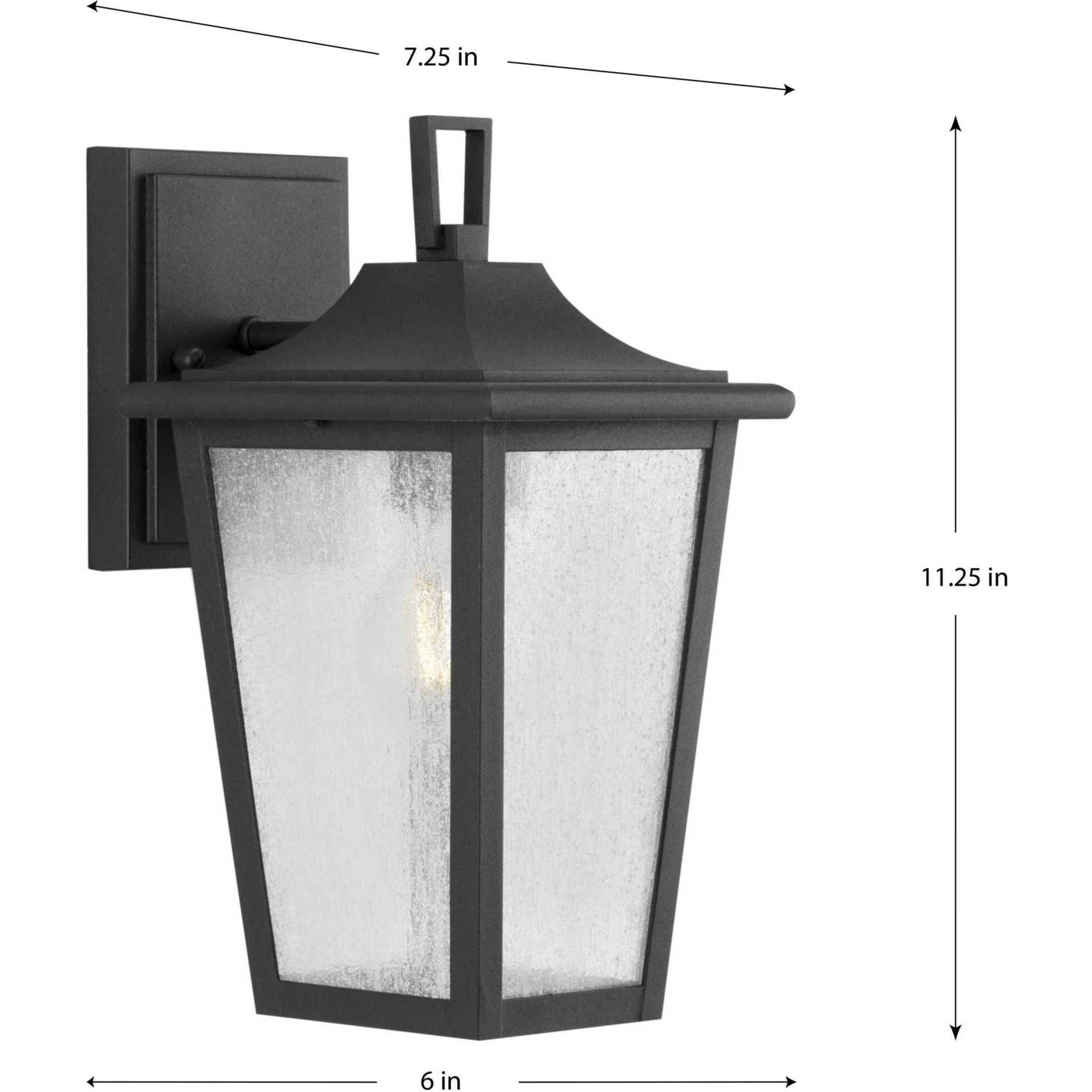 Padgett 1 Light 11 inch Textured Black Outdoor Wall Lantern
