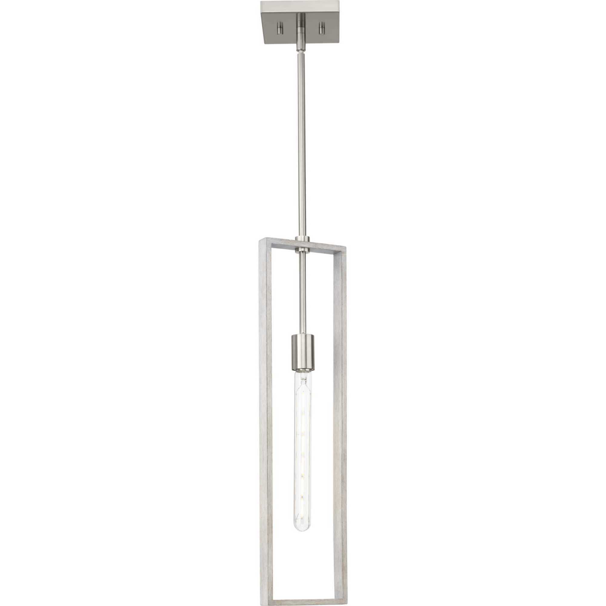 Boundary 1 Light 6 inch Brushed Nickel Pendant Ceiling Light, Design Series