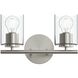 Replay 2 Light 13 inch Brushed Nickel Bath & Vanity Light Wall Light