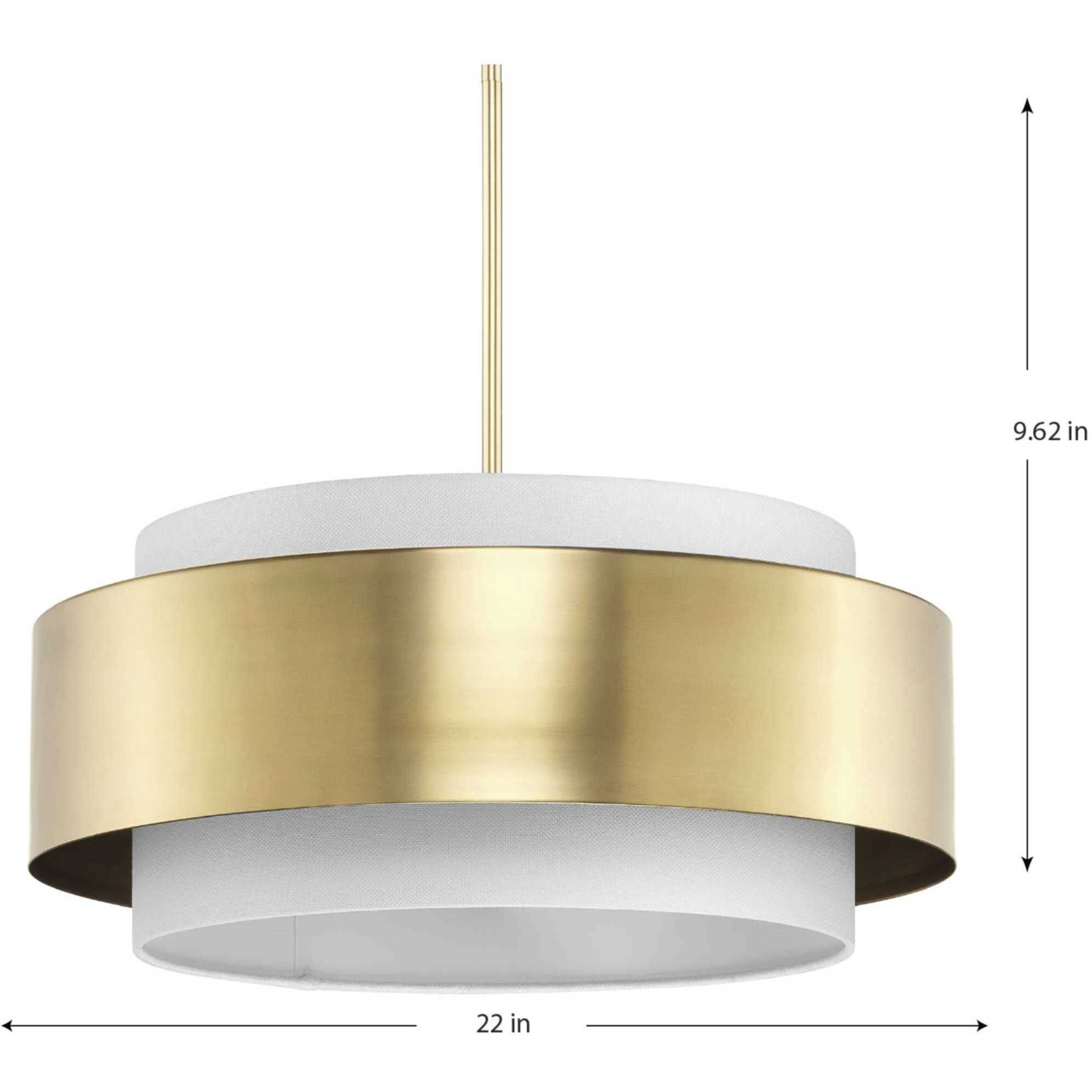 Silva 3 Light 22 inch Brushed Bronze Pendant Ceiling Light, Design Series