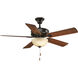 AirPro 52 inch Antique Bronze with Classic Walnut/Medium Cherry Blades Ceiling Fan