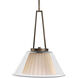 Glass Pendants 1 Light 17 inch Oil Rubbed Bronze Pendant Ceiling Light