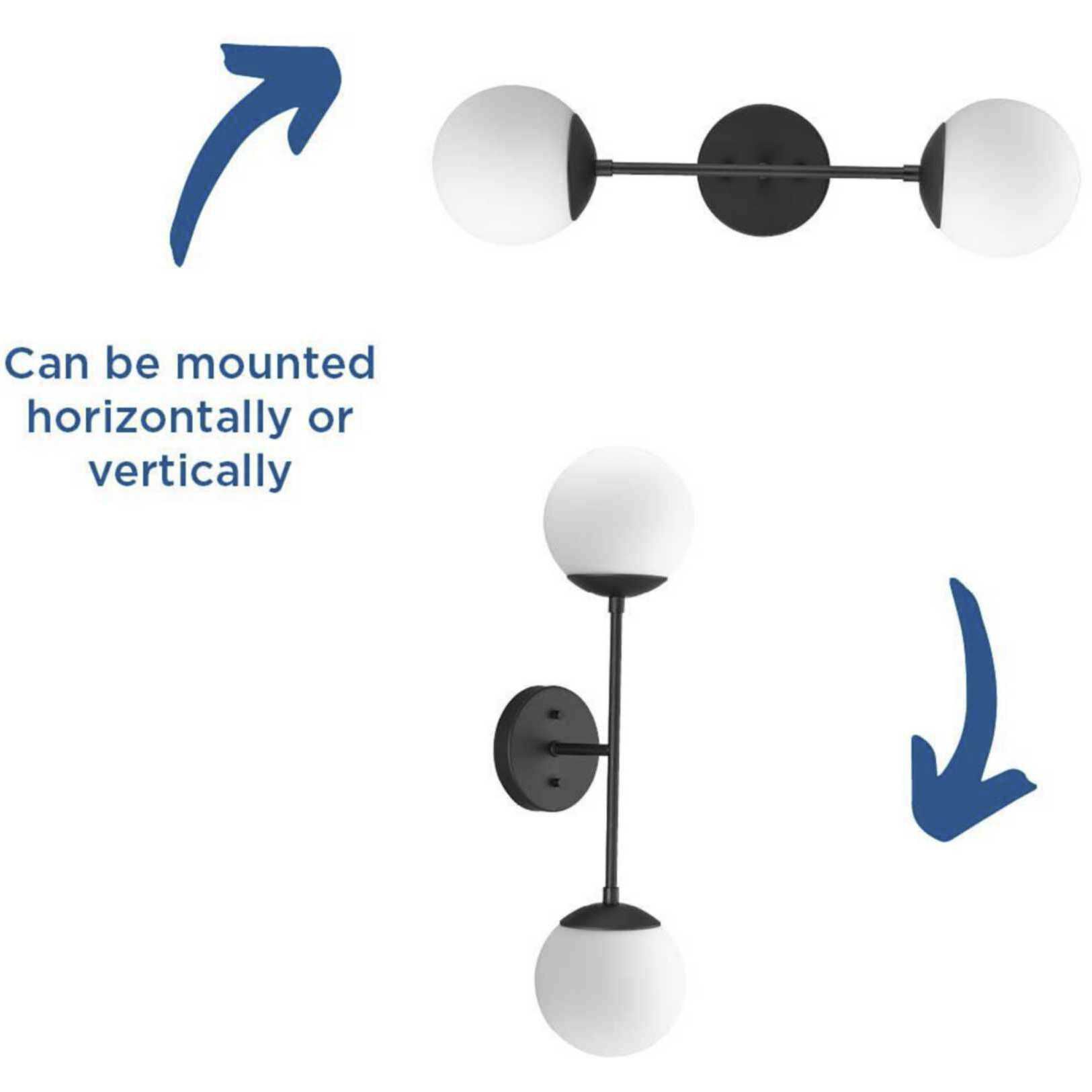 Haas 2 Light 5.87 inch Matte Black Wall Bracket Wall Light, Design Series