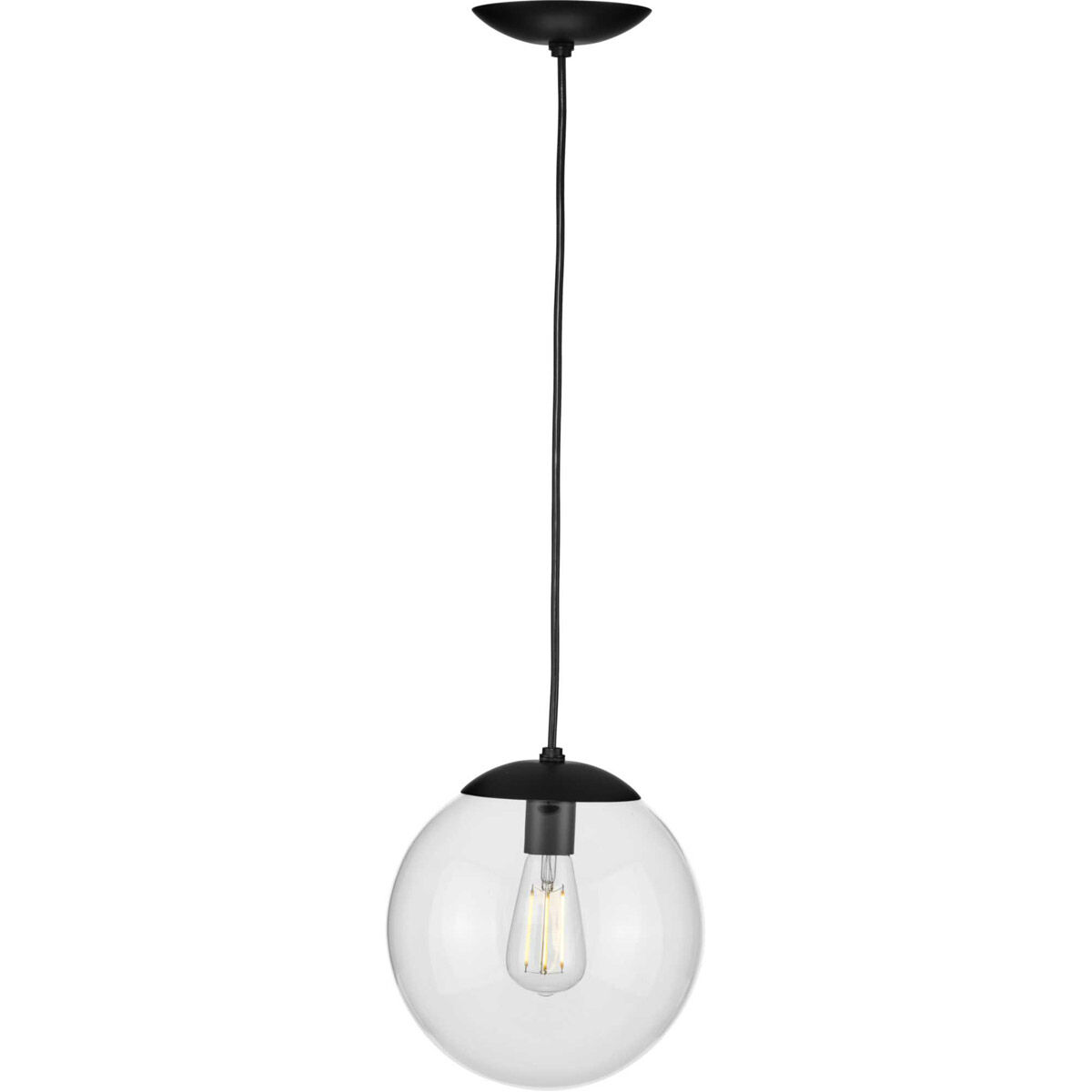 Atwell 1 Light 10 inch Matte Black Pendant Ceiling Light, Medium