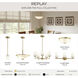 Replay 2 Light 14 inch Brushed Gold Flush Mount Ceiling Light