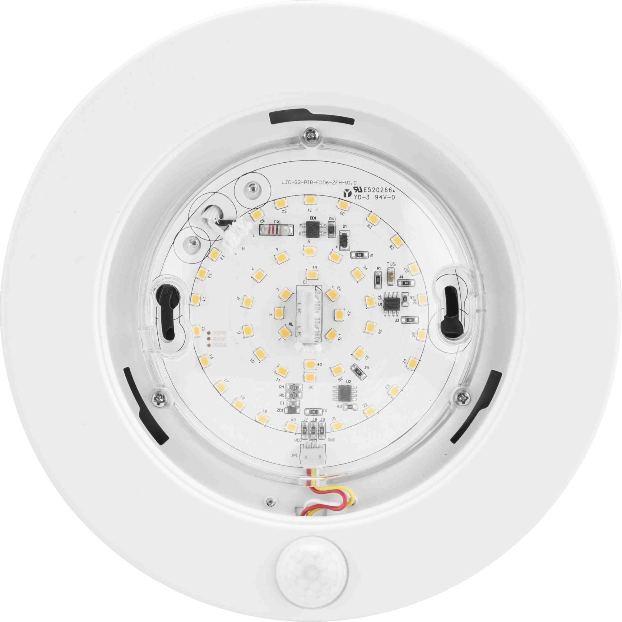 Standby LED LED 7.72 inch Satin White Surface Mount Light with Motion Detection Ceiling Light, Progress LED
