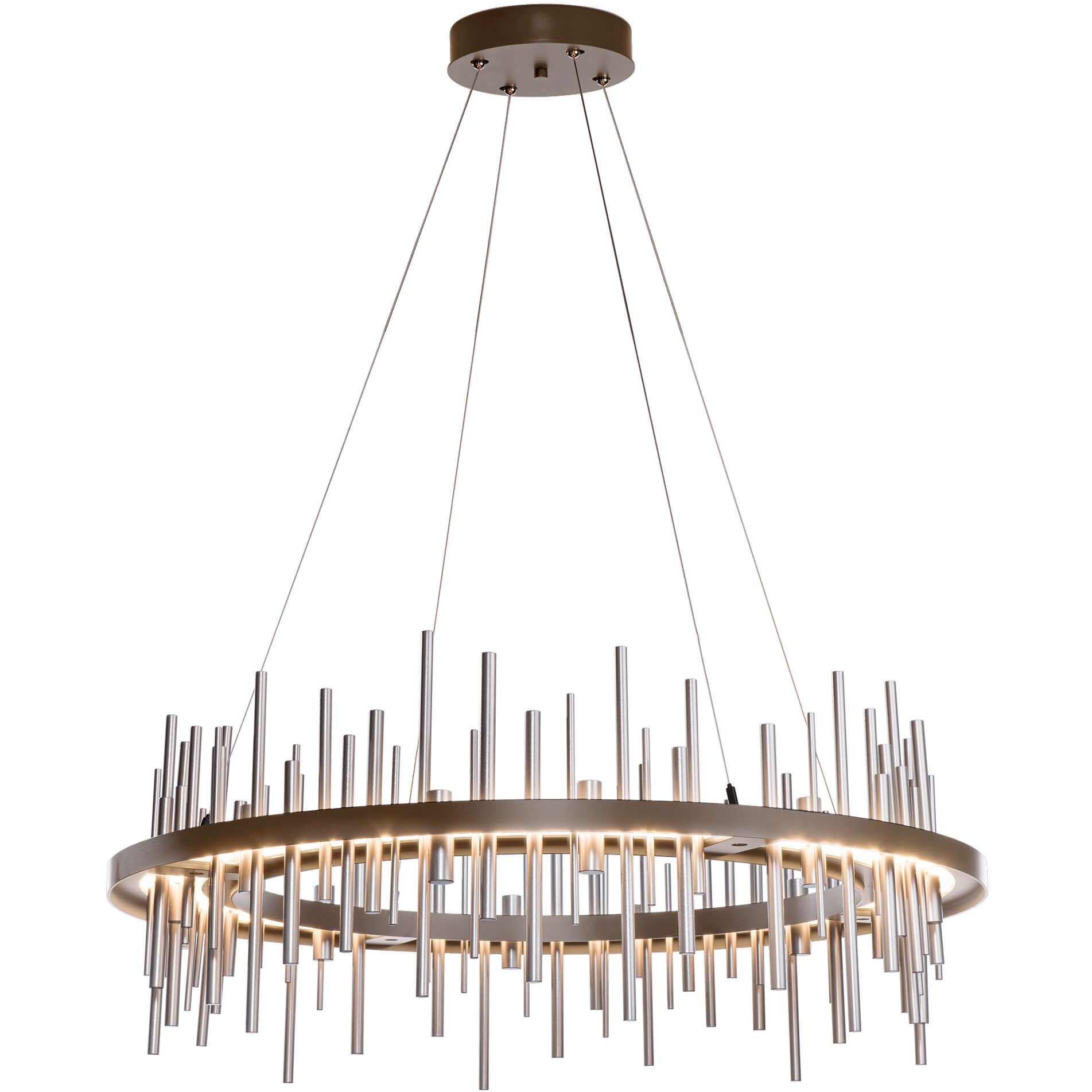 Cityscape LED 38 inch Bronze and Vintage Platinum Pendant Ceiling Light in Bronze/Vintage Platinum, Circular