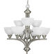 Glendale 9 Light 29 inch Brushed Nickel Chandelier Ceiling Light