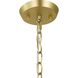 Vertex 3 Light 18 inch Brushed Gold Convertible Chandelier Ceiling Light