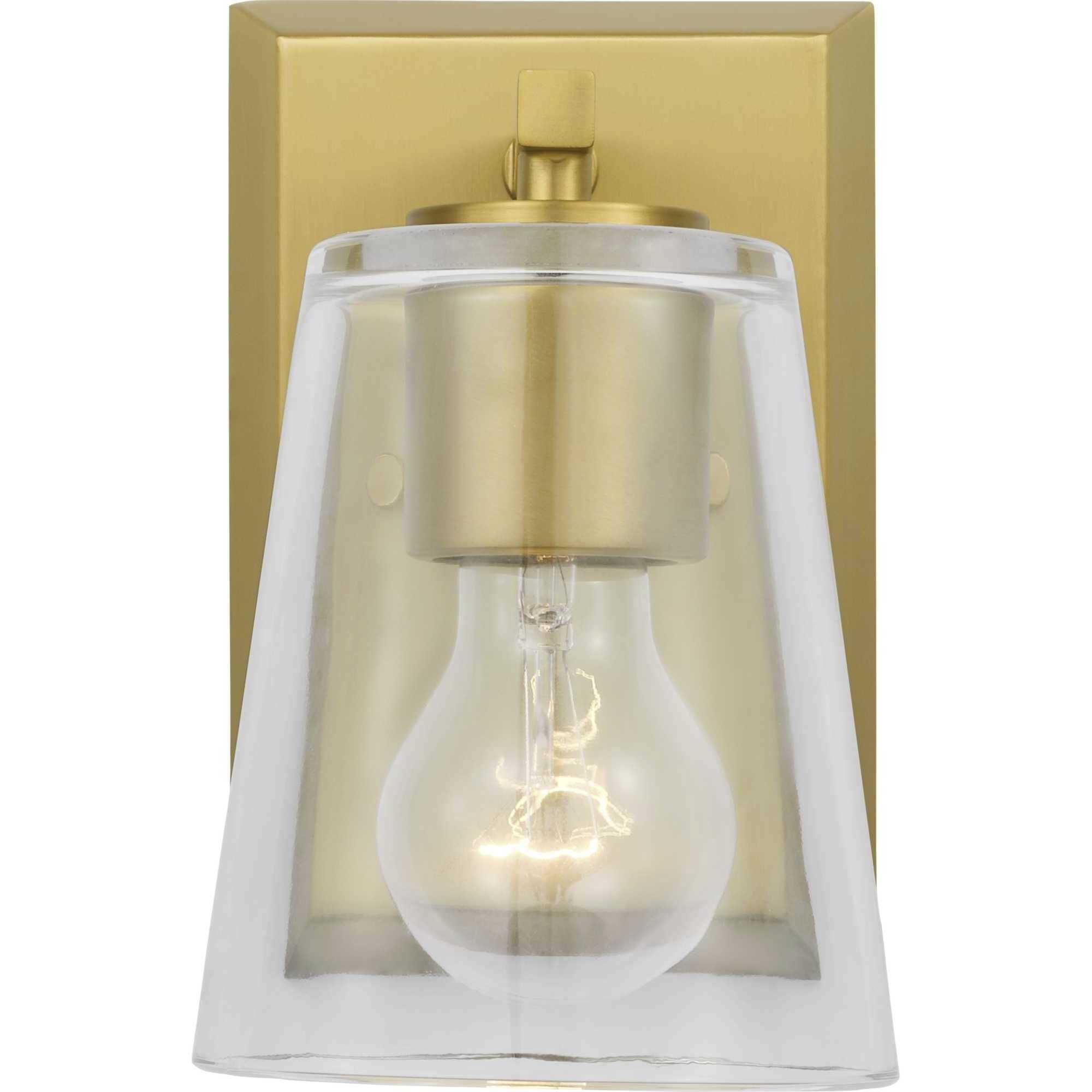 Vertex 1 Light 4.75 inch Brushed Gold Bath Light Wall Light