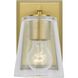 Vertex 1 Light 4.75 inch Brushed Gold Bath Light Wall Light