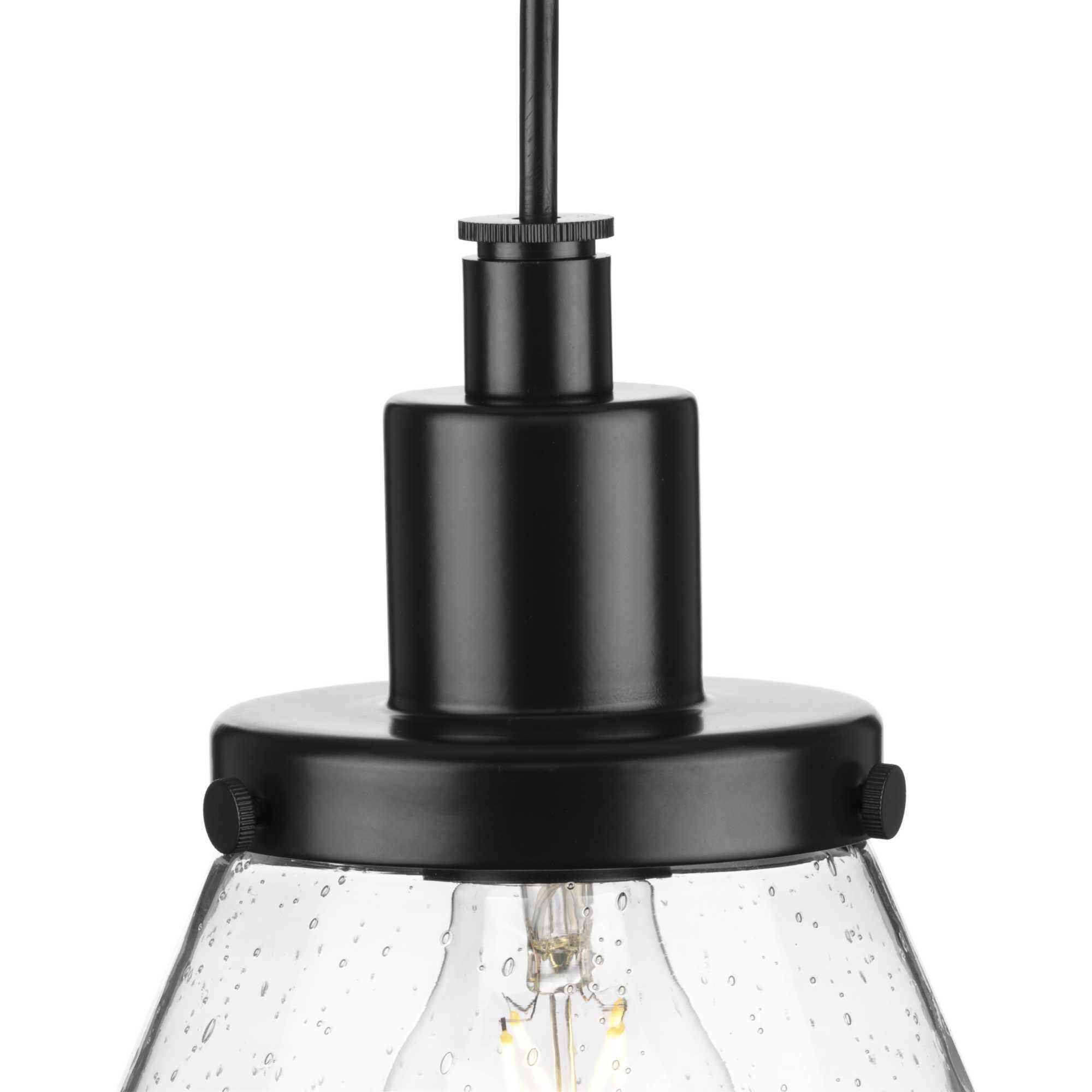 Hinton 1 Light 8 inch Matte Black Mini-Pendant Ceiling Light