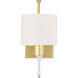 Rigsby 1 Light 6 inch Vintage Gold Wall Bracket Wall Light, Design Series