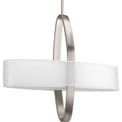 Cuddle 2 Light 24 inch Brushed Nickel Pendant Ceiling Light in Bulbs Included, Fluorescent