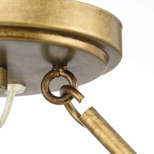 Laurel 6 Light 28 inch Gold Ombre Semi-Flush Mount Ceiling Light, Design Series