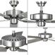 AirPro 52 inch Brushed Nickel with Silver/Grey Weathered Wood Blades Ceiling Fan