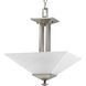 North Park 2 Light 12.75 inch Brushed Nickel Semi-Flush Mount Ceiling Light