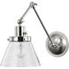 Hinton 18 inch 60.00 watt Brushed Nickel Swing Arm Wall Light