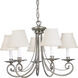 Bradford 5 Light 22 inch Antique Nickel Chandelier Ceiling Light