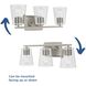 Vertex 3 Light 20.87 inch Brushed Nickel Bath Light Wall Light