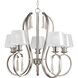 Dazzle 5 Light 26.75 inch Brushed Nickel Chandelier Ceiling Light