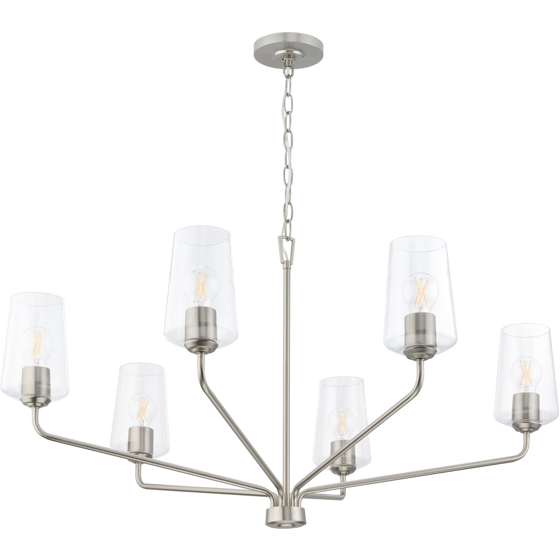 Celino 6 Light 40 inch Brushed Nickel Large Chandelier Ceiling Light