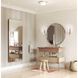 Dome Glass CTC 2 Light 13.25 inch Brushed Nickel Flush Mount Ceiling Light in Etched