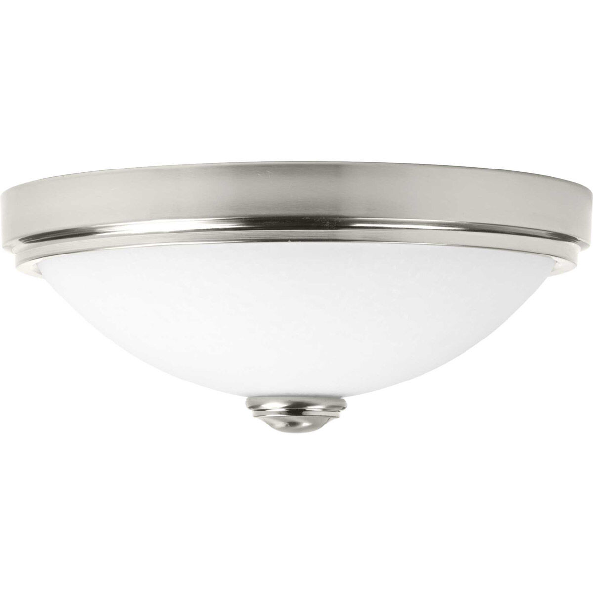 LED Alabaster LED 15 inch Brushed Nickel Flush Mount Ceiling Light, Progress LED