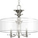 Marche 3 Light 18 inch Polished Nickel Semi-Flush Mount Convertible Ceiling Light, Design Series