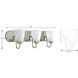 Gather 3 Light 24 inch Brushed Nickel Bath Vanity Wall Light in Bulbs Not Included, Standard