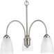 Gather 3 Light 19.5 inch Brushed Nickel Chandelier Ceiling Light