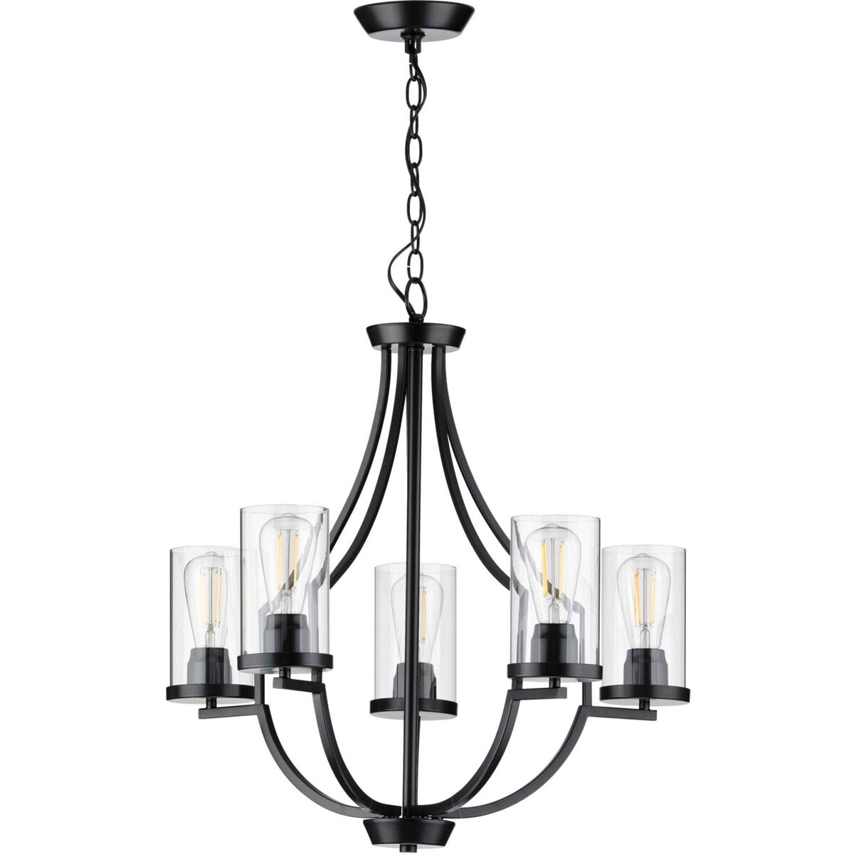 Progress P400197-031 Lassiter 5 Light 26 inch Matte Black