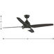 Alleron 56 inch Flat Black with Antique Black Blades Ceiling Fan