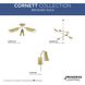 Cornett LED 24 inch Brushed Gold Semi-Flush Mount Ceiling Light