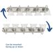 Clear Glass 5 Light 36 inch Brushed Nickel Vanity Light Wall Light