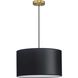 Markor 3 Light 18.12 inch Brushed Nickel/Matte Black/Vintage Brass Drum Pendant Ceiling Light