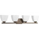 Bounty 4 Light 34 inch Antique Bronze Vanity Wall Light