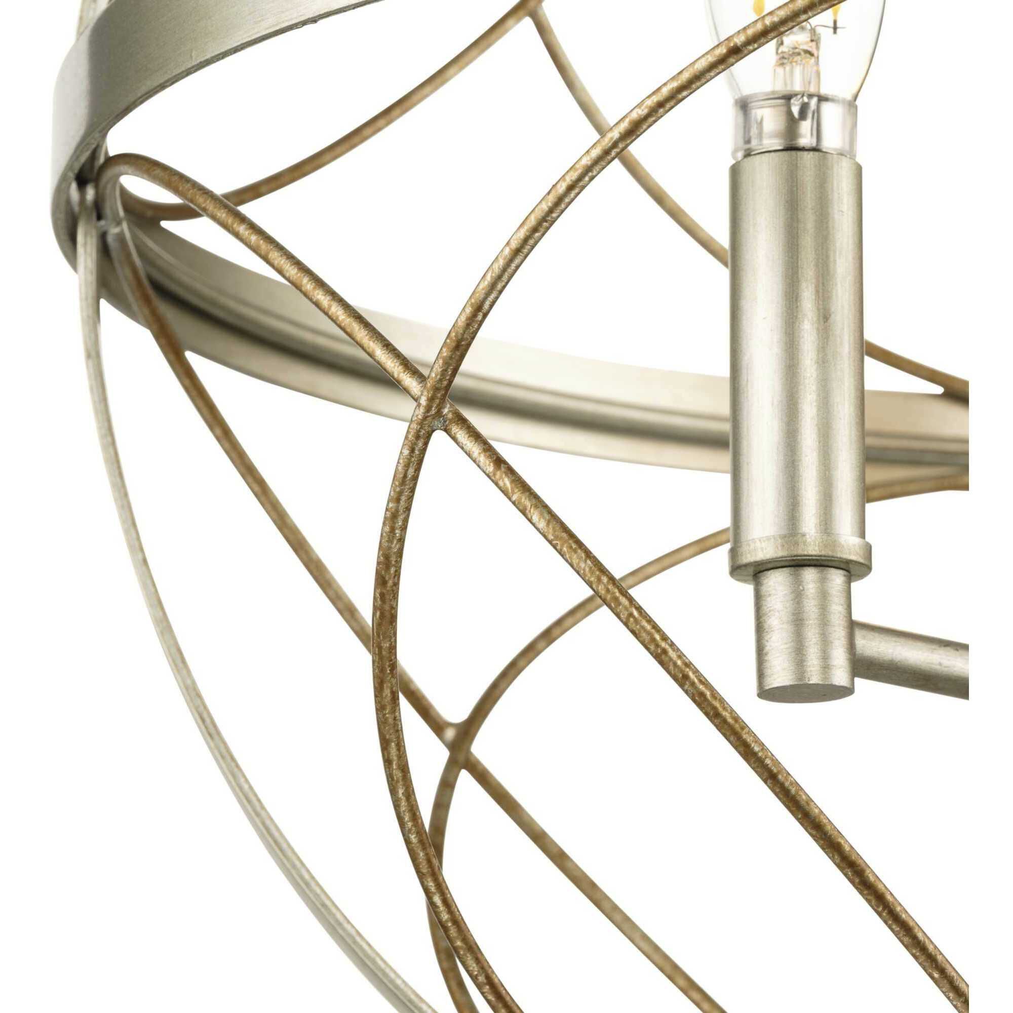 Brandywine 3 Light Silver Ridge Pendant Ceiling Light