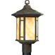 Arts And Crafts 1 Light 18.13 inch Weathered Bronze Outdoor Post Lantern