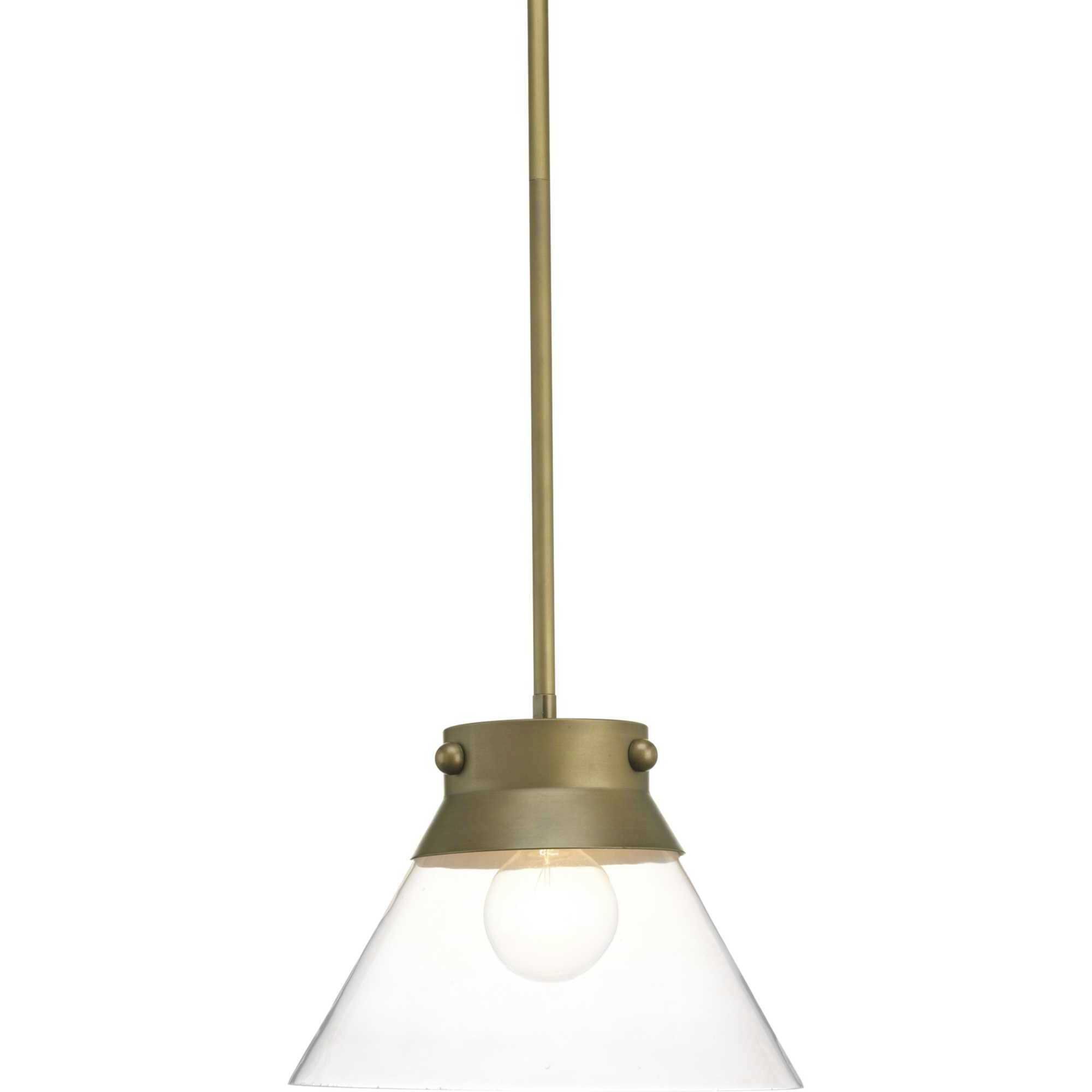 Point Dume™ Tapia Trail 1 Light 11.75 inch Aged Brass Semi-Flush Convertible Ceiling Light, Design Series