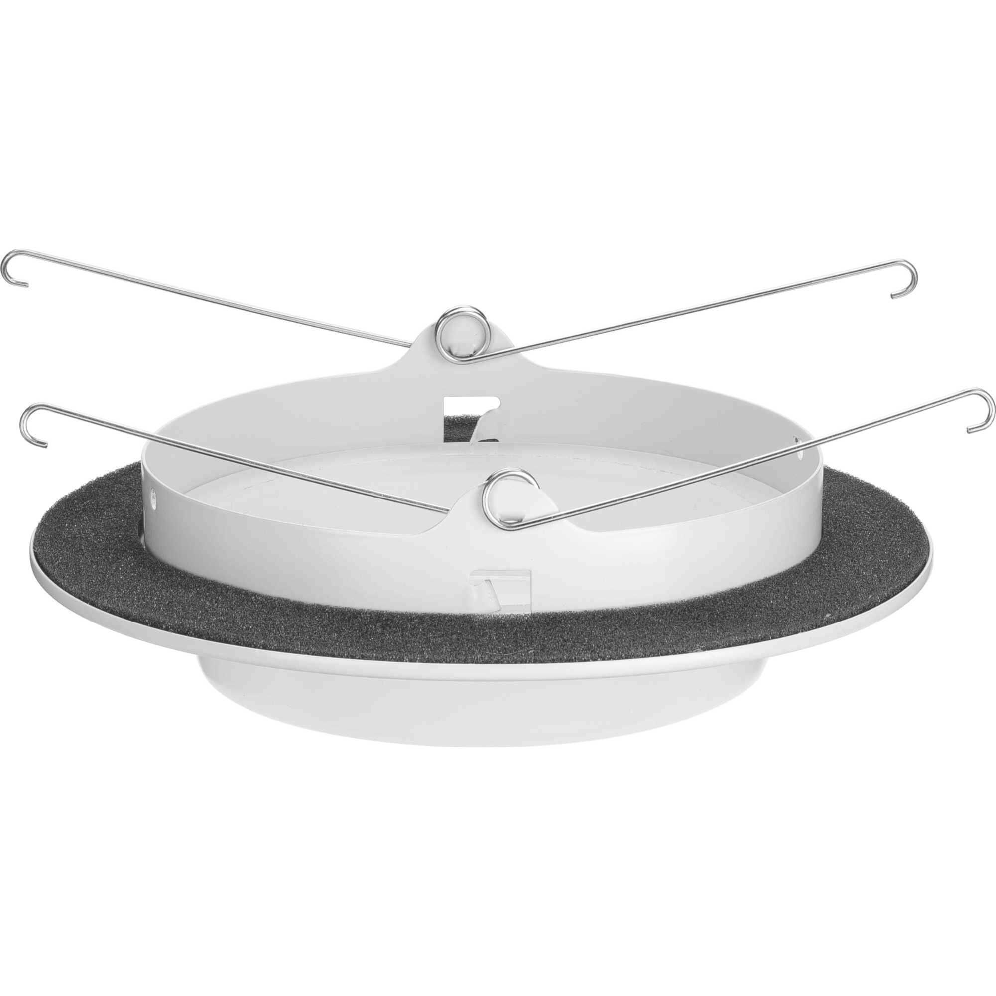 6in Recessed Trim A19 Satin White Drop Lensed Shower Trim