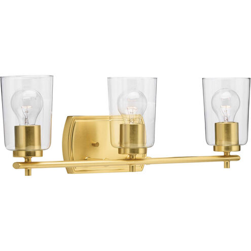 Adley 3 Light 23 inch Satin Brass Bath Vanity Wall Light