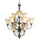 Kensington 12 Light 34 inch Forged Bronze Chandelier Ceiling Light