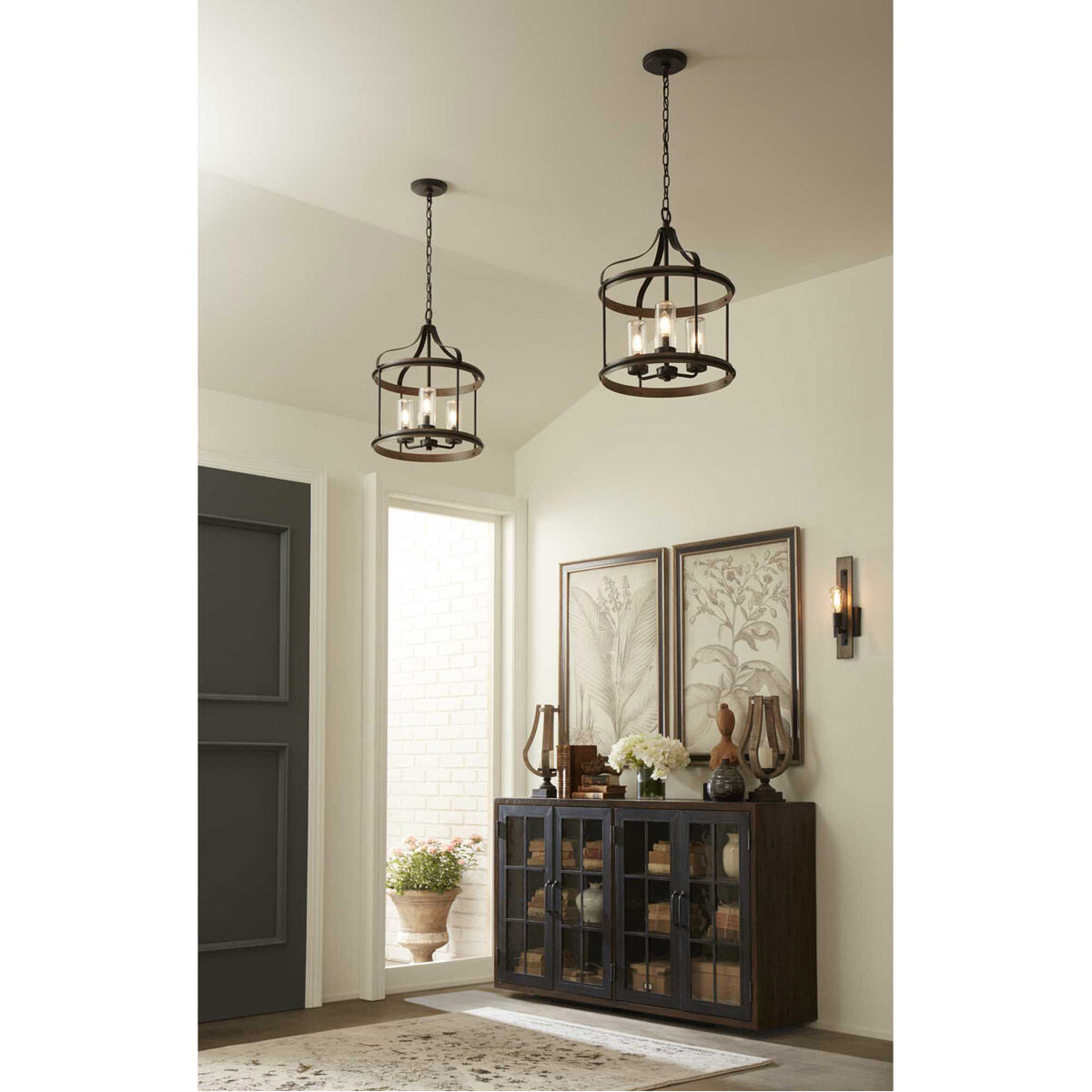 Brenham 3 Light Matte Black Pendant Ceiling Light