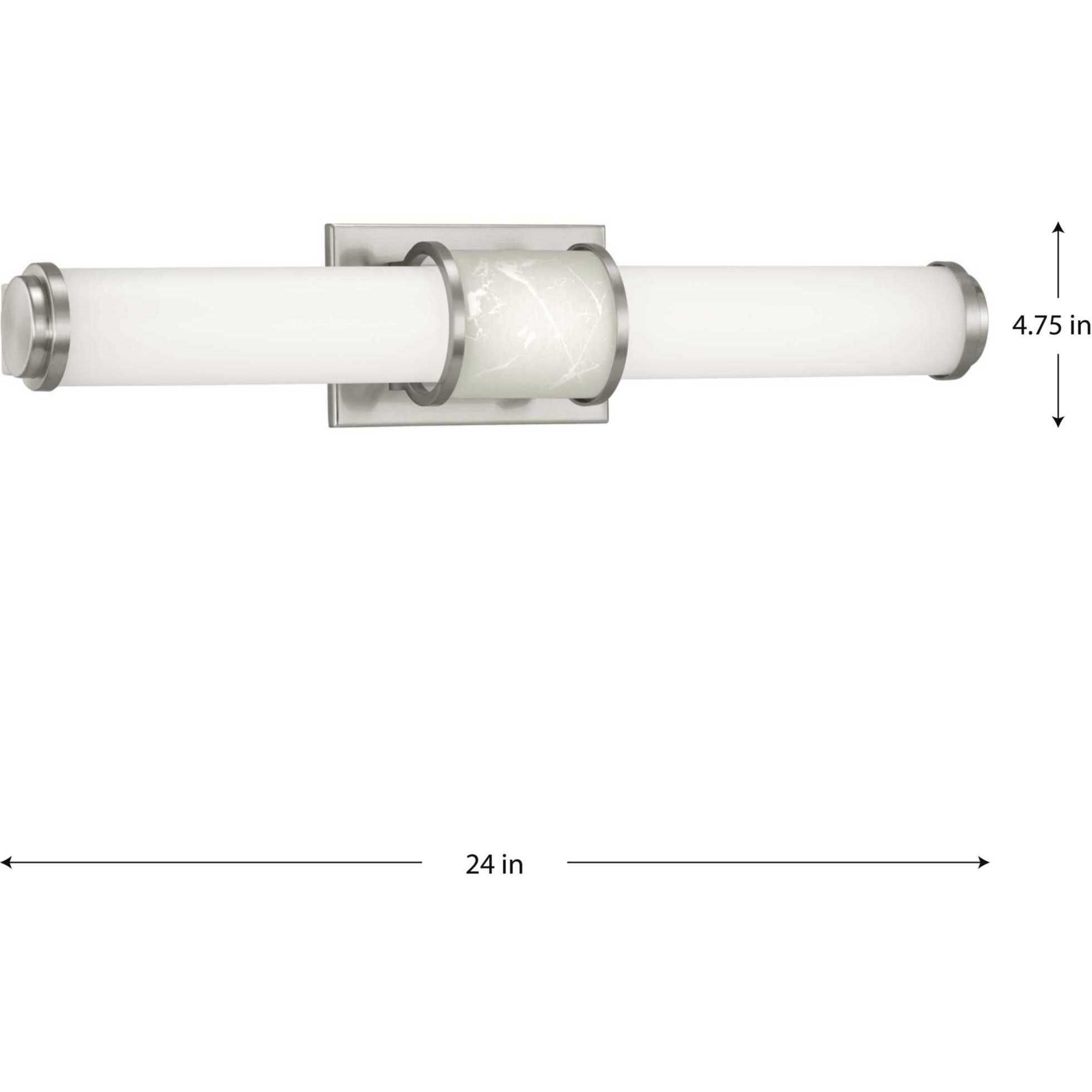 Phase 1.2 LED LED 24 inch Brushed Nickel Linear Bath Bar Wall Light, Progress LED