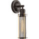 Industrial 1 Light 5 inch Antique Bronze and Vintage Brass Wall Sconce Wall Light