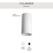 Cylinder 1 Light 6 inch White Outdoor Ceiling Mount Cylinder in Standard Lamping