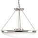 Apogee LED 27 inch Brushed Nickel Semi-Flush Mount Convertible Ceiling Light, Progress LED