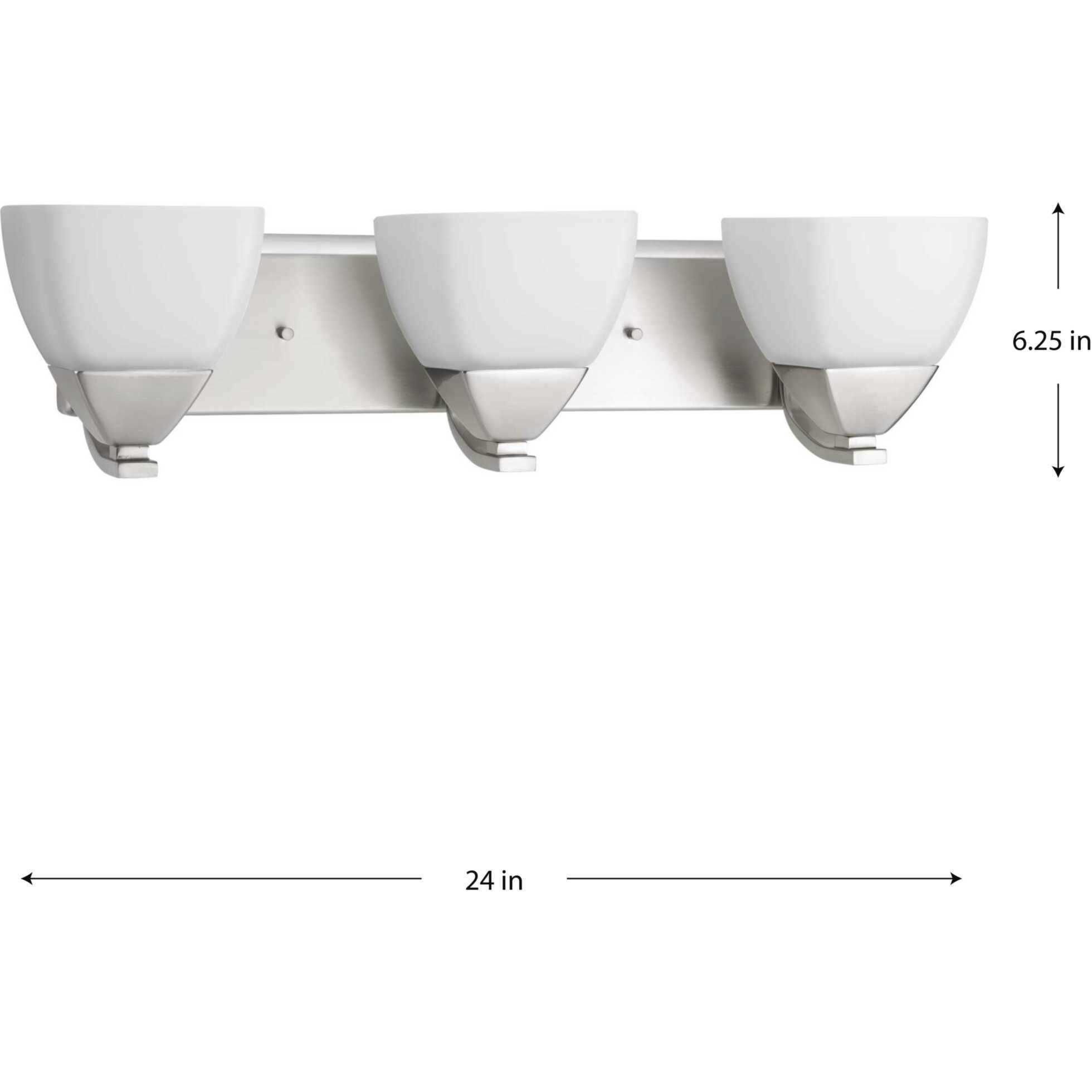 Appeal 3 Light 24 inch Brushed Nickel Bath Vanity Wall Light