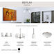 Replay 2 Light 13 inch Polished Nickel Bath Vanity Wall Light